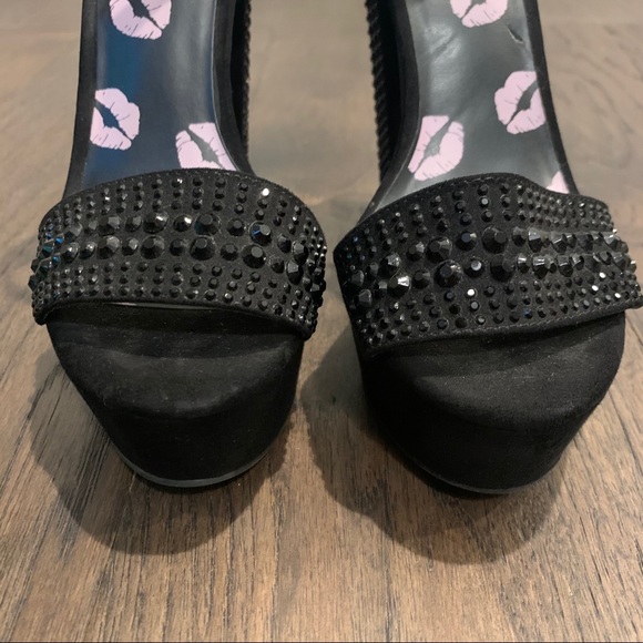 Juicy Couture | Shoes | Juicy Couture Rhinestone Platform Block Heels | Poshmark